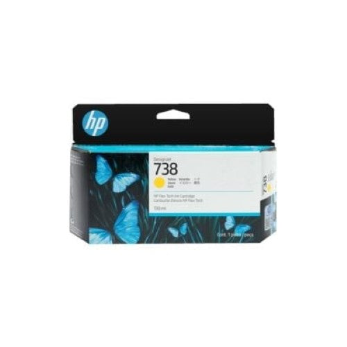 HP 738 130-ML YELLOW DESIGNJET INK CARTRIDGE (498N7A)