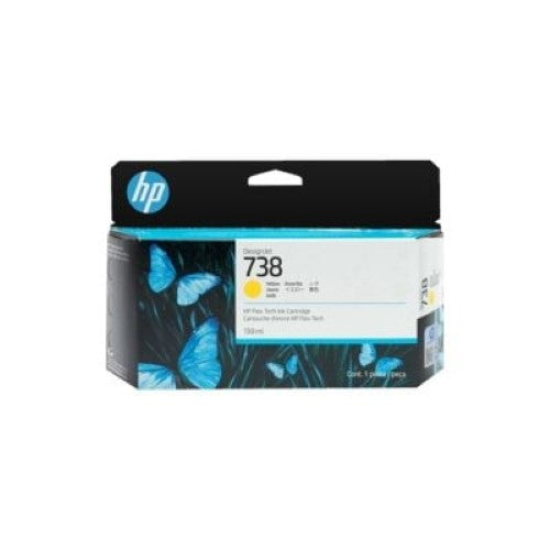 HP 738 130-ML YELLOW DESIGNJET INK CARTRIDGE (498N7A)