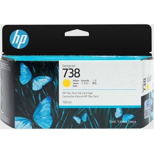 HP 738 130-ML YELLOW DESIGNJET INK CARTRIDGE (498N7A)