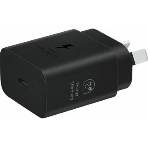 Samsung AC POWER ADAPTOR - 25W, USB-C, NO CABLE (BLACK) (EP-T2510NBEGAU)