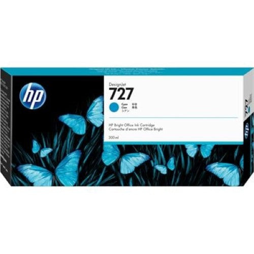 HP 727 300-ml Cyan Ink Cartridge (F9J76A)