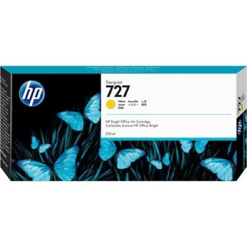 HP 727 300-ml Yellow Ink Cartridge (F9J78A)