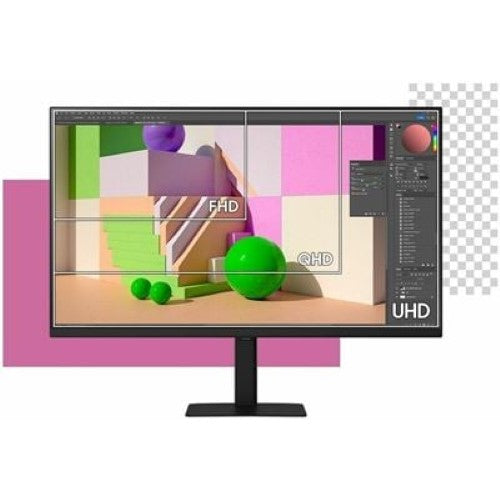 Samsung 27" (16:9) UHD IPS MONITOR, DP, HDMI, HDR10, VESA, 3YR (LS27D700EAEXXY)