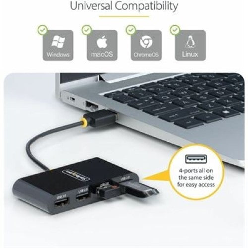 4-Port USB 2.0 Hub Bus Powered 480Mbps