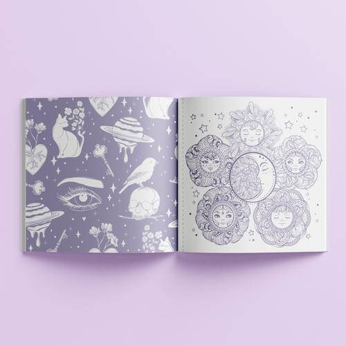 Art Maker Celestial Dance Colouring Book Square