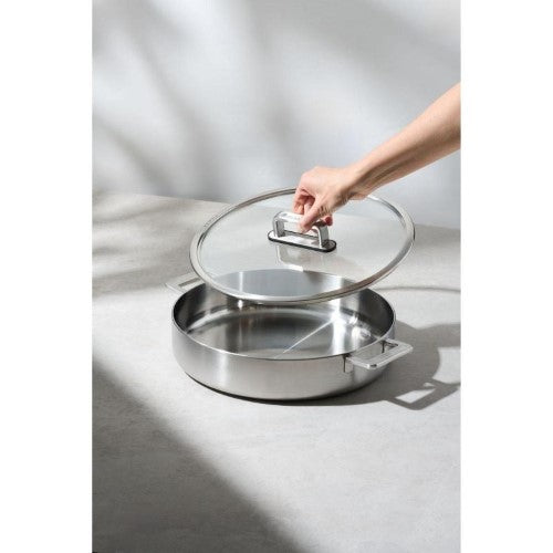 Stainless Steel Chef Pan with Lid Scanpan Elektra 32cm