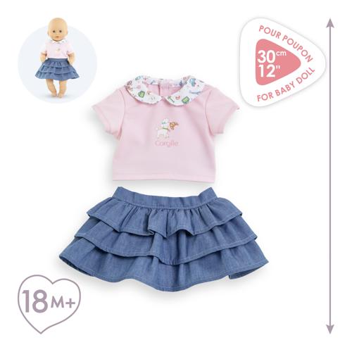 Corolle Ruffle Skirt and Tshirt 30cm