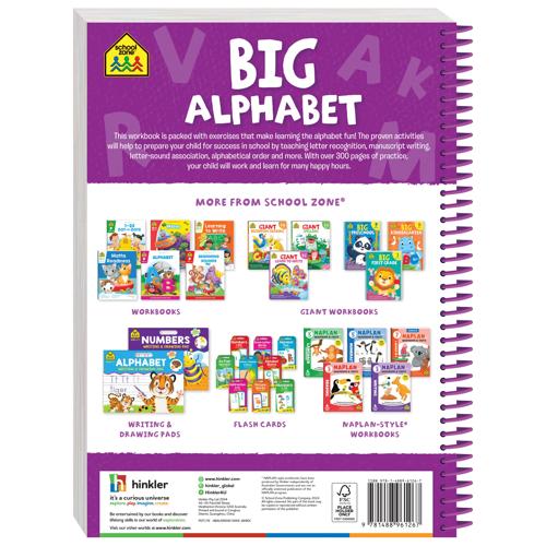 School Zone Big Spiro Workbook Alphabet