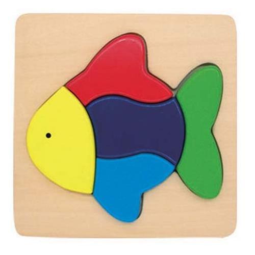 Elf Wooden Chunky Puzzle Small 5pcs Fish