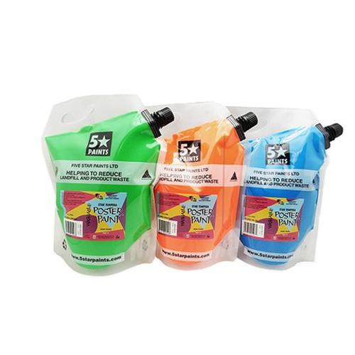 Star Tempera Fluro Orange 1.5 Ltr Pouch