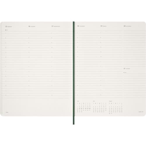 Moleskine 13 Month Essential Planner SC Weekly Vertical XXL Myrtle Green 2026