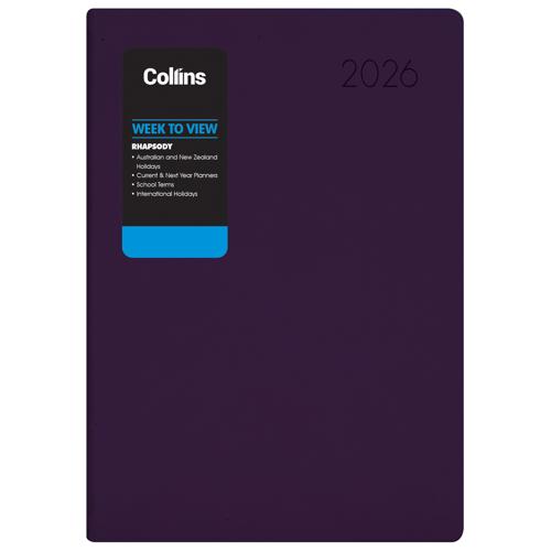 Collins Rhapsody A53 WTV Diary 2026 Royal Purple
