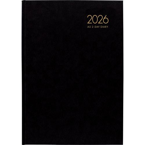 Windsor A52 2 DTP Diary Black 2026