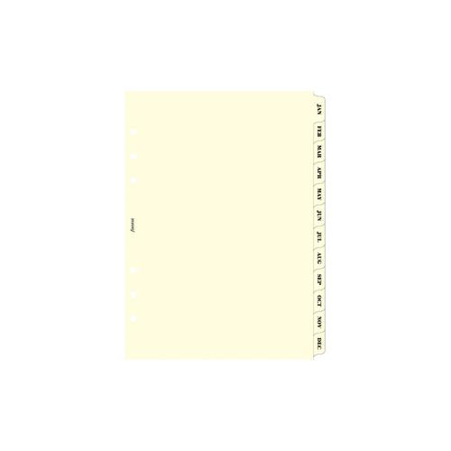 Filofax Organiser Refill A5 Index Jan-Dec Cotton Cream