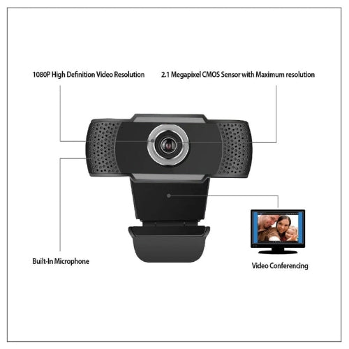 Adesso 1080P HD Webcam H4, USB, Built-In Microphone, CyberTrack H4