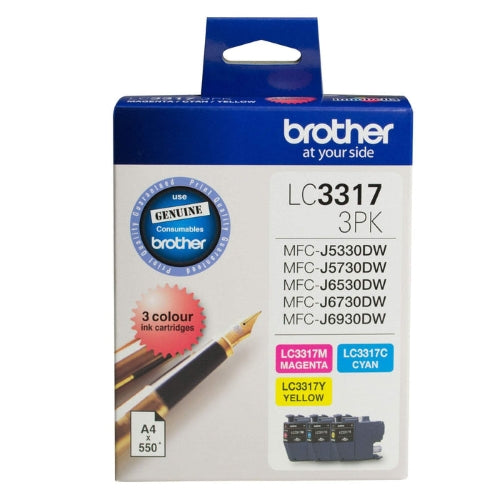 LC3317 / LC 3317 / LC3317CMY Brother Original Cartridge 3's pack