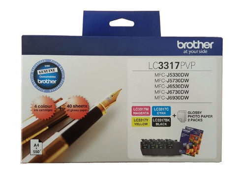 LC3317 / LC 3317 / LC3317PVP Brother Original Cartridge Value Pack
