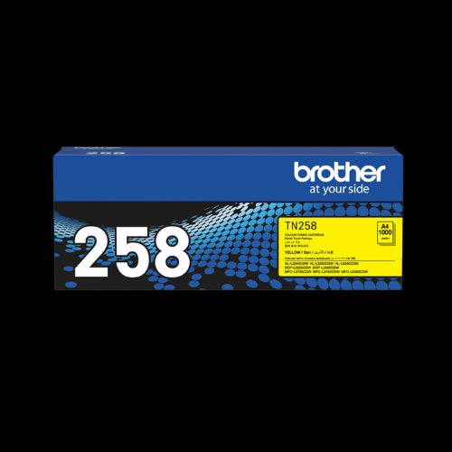 Brother TN258 Genuine Yellow Toner Cartridge