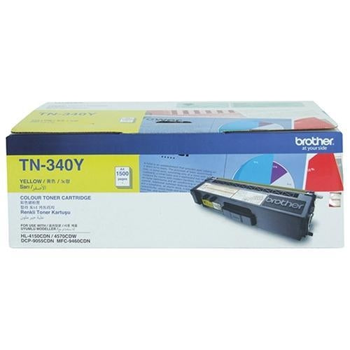 Brother TN340 / TN 340Y Yellow Genuine Toner