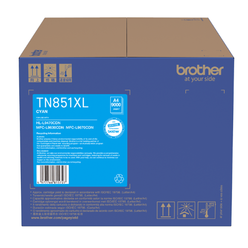 Brother TN851XLC / TN851XL Cyan High Capacity Toner
