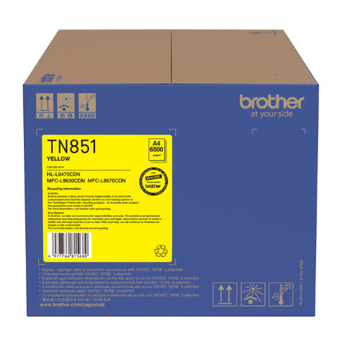 Brother TN851Y / TN851 Yellow Toner