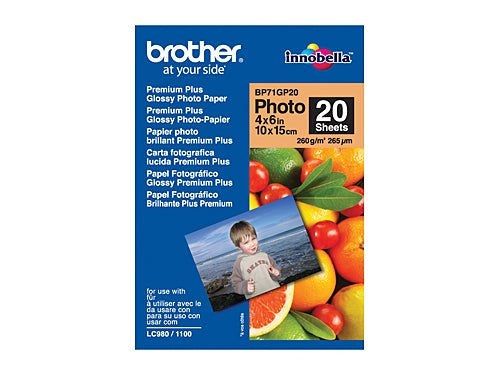Glossy Brother Photo Paper 6" x 4" BP71GP20