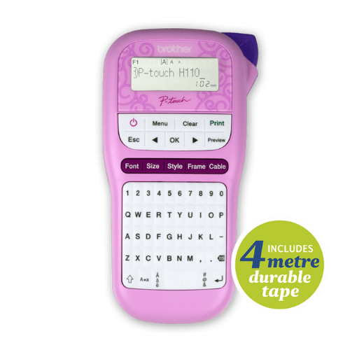 Brother PTH110 / PTH 110 PTouch Label Maker, Pink
