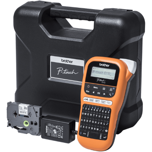 Brother PTE110VP Handheld Electrician Label Printer Including Carry Case