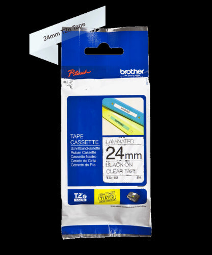 Brother TZe151 24mm TZ Tape Black on Clear