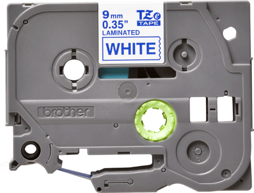 Brother TZe223 9mm TZ Tape Blue on White