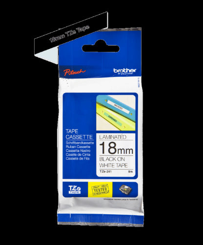 Brother TZe241 18mm TZ Tape Black on White