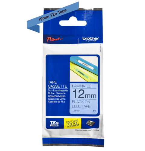 Brother TZe531 12mm TZ Tape Black on Blue