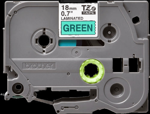 Brother TZe741 18mm TZ Tape Black on Green