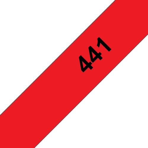 Brother TZEFX441 Black on Red Tape