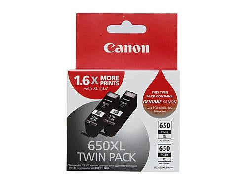 Canon PGI650XL / PGI-650XL Black Original Ink Twin Pack