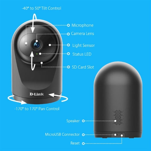 D-Link Compact Full HD Pan & Tilt Wi-Fi Camera