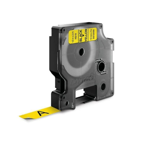 Dymo D1 Tape 12mm Black on Yellow (45018)