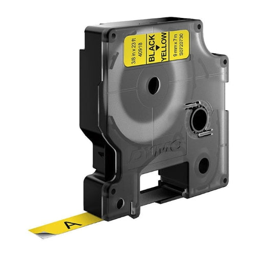 Dymo Black on Yellow 9mm x 7m Label Tape