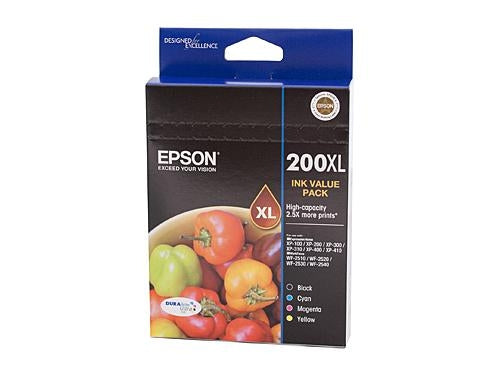 Epson 200 High Capacity Value Pack 4 Colour Ink Cartridge