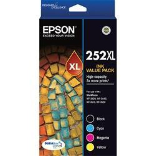 Epson 252 / 252XL Value Pack High Capacity DuraBrite Ultra Original Cartridge