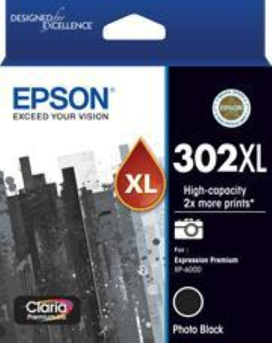 Epson 302XL Claria Premium Photo Black Original Cartridge