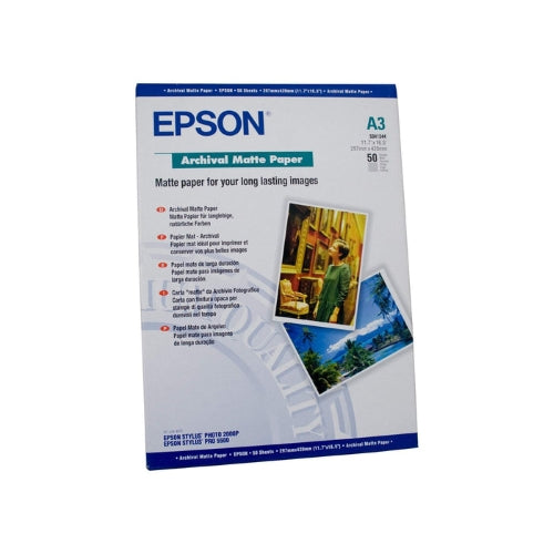 Epson Matte 189gsm Inkjet Archival Paper A3 x 50's