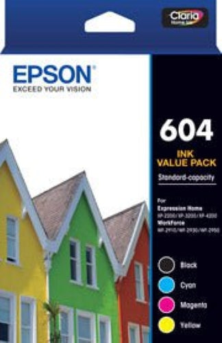 Epson 604 Multi Pack Ink Cartridge (Black, Cyan, Magenta, Yellow)