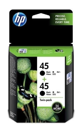 HP 45 / HP45 Twin Pack Black Original Ink Cartridge