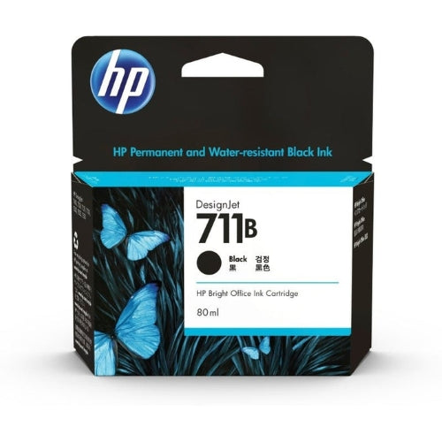 HP 711 Black Genuine Ink, 80ml, (3WX01A)