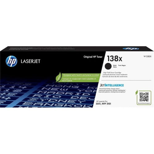 HP 138X High Yield Black Genuine Toner (W1380X)