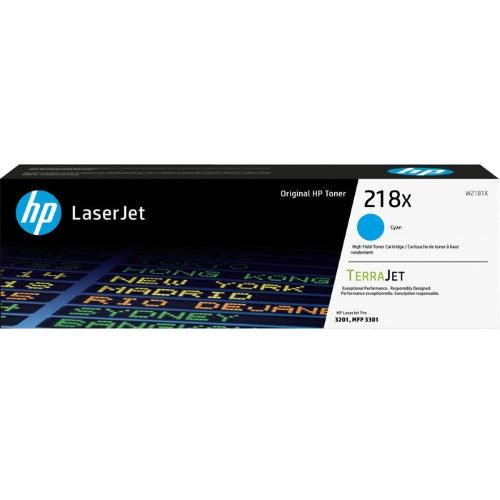 HP 218X Cyan High Yield Genuine Toner (W2181X)