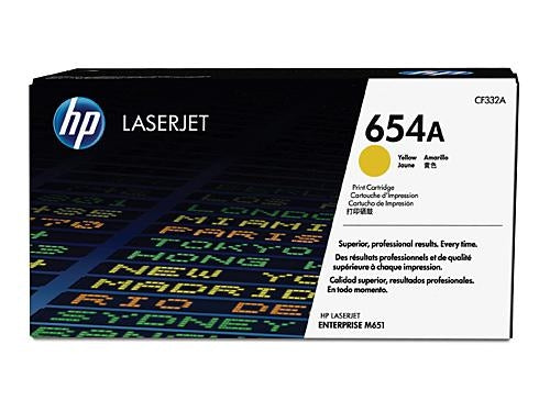 HP 654A CF332A Yellow LaserJet Toner
