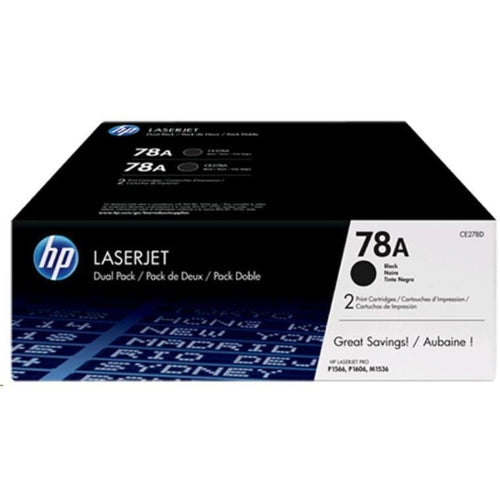 HP 78A / CE278AD Black Original Toner - Twin Pack