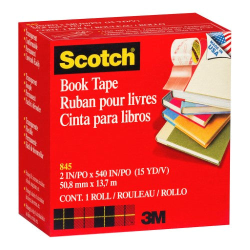 3M Scotch Tape Book Repair 845 50mm x 13.7m Transparent